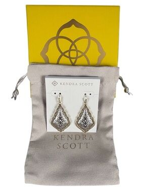 Kendra Scott Addie Drop Earrings in Gold Filigree - Box & Bag Included NWT